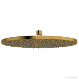 Brushed Gold Round Rain Shower Head 12 Inch by RIOBEL 472BG