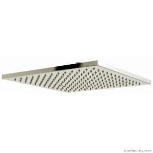 RioBel 12 Spray Setting Square Rainfall Showerhead - Polished Nickel
