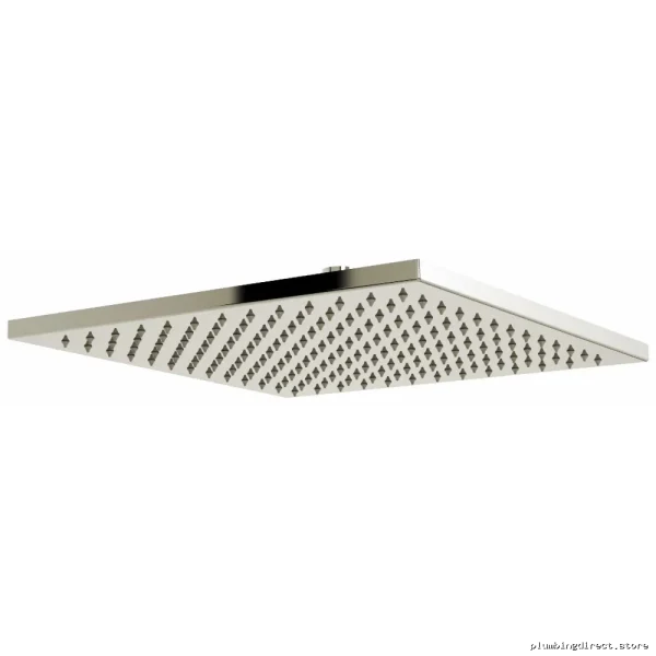 RioBel 12 Spray Setting Square Rainfall Showerhead - Polished Nickel