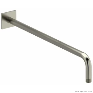 Brushed Nickel 20 Inch Square Shower Arm Wall Mount by RIOBEL
