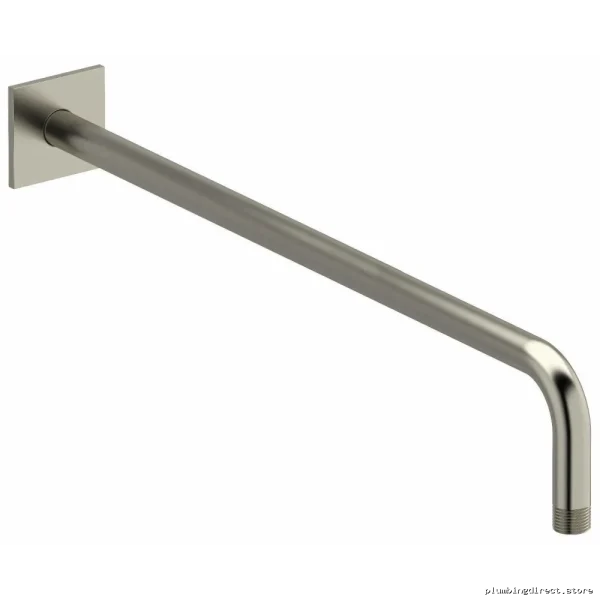 Brushed Nickel 20 Inch Square Shower Arm Wall Mount by RIOBEL