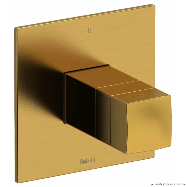 RIOBEL Reflet 3-in-1 Thermostatic Valve Trim Brushed Gold TRF23BG