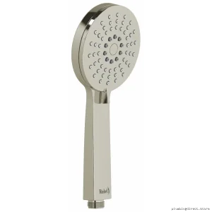 RioBel Polished Nickel 3-Spray Handheld Showerhead 1.8 GPM Water Saving