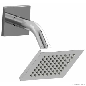 Square Rainfall Showerhead with Adjustable Arm - Chrome 384C RIOBEL