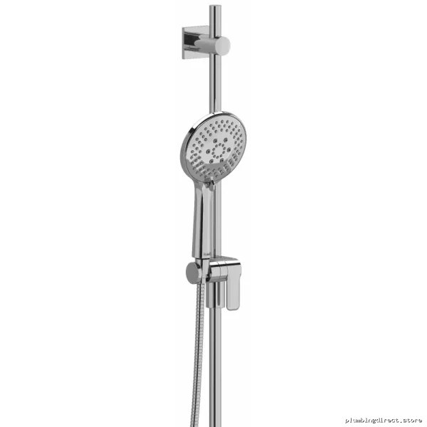 RIOBEL 4-Function Rain Shower Head with 36-Inch Chrome Slide Bar