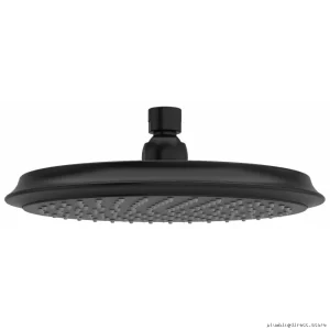 RIOBEL 408BK Black Round Rain Showerhead with Spacious Coverage