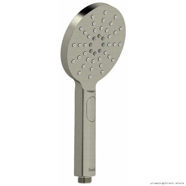 RioBel 4364BN Brushed Nickel 2-Mode Handheld Shower Head for Modern Bathrooms
