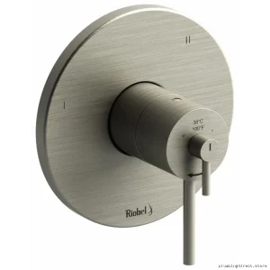 RIOBEL TCSTM45BN 5-in-1 Thermostatic Shower Valve Trim in Brushed Nickel