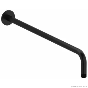Black Round Wall Mount Shower Arm 20 with Escutcheon by RIOBEL 513BK