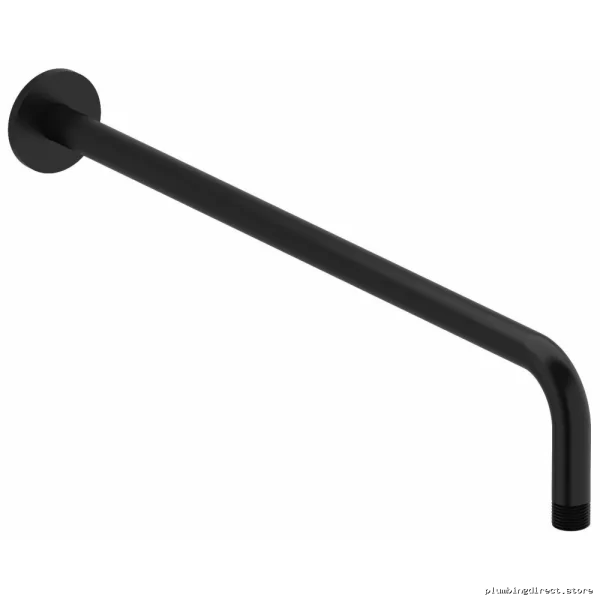 Black Round Wall Mount Shower Arm 20 with Escutcheon by RIOBEL 513BK