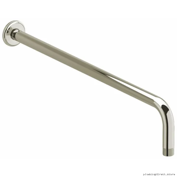 Polished Nickel Wall Mount Shower Arm 20in Round Escutcheon Design - RIOBEL 553PN