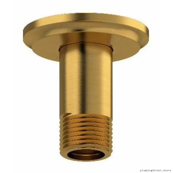 Brushed Gold Round Ceiling Shower Arm with Escutcheon - RIOBEL 559BG