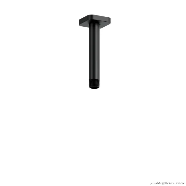 Black 6-Inch Ceiling Mount Shower Arm Square Plate RIOBEL 578BK