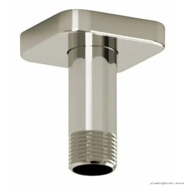 Polished Nickel RIOBEL 579PN Shower Arm - 3 Ceiling Mount with Square Plate