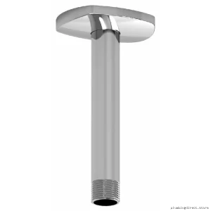 RioBel 598C Chrome 6-Inch Ceiling Shower Arm with Oval Escutcheon