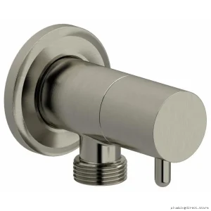 RIOBEL 739BN Brushed Nickel Handheld Shower Arm with Shutoff Valve