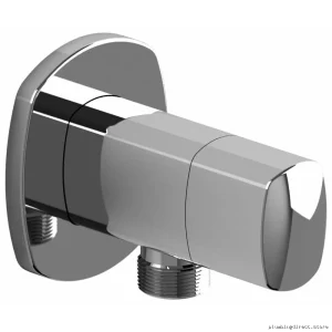 RioBel Chrome Handheld Shower Head with Easy-Turn Shutoff Valve 799C