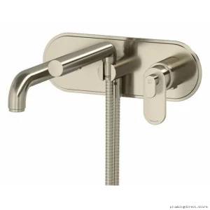Premium Brushed Nickel Wall Mount Tub Filler Trim - Arca TAA21BN RIOBEL