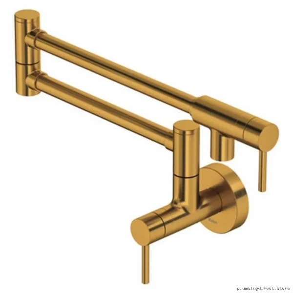 RIOBEL AZ900BG High Arc Brushed Gold Pot Filler for Kitchen
