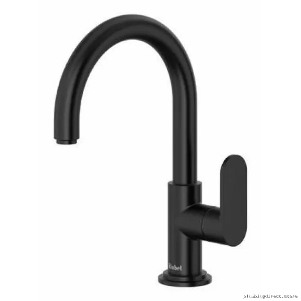 Black RIOBEL Single Hole Bathroom Faucet, Lever-Handle Design, 1.2 GPM Low-Flow Water Faucet