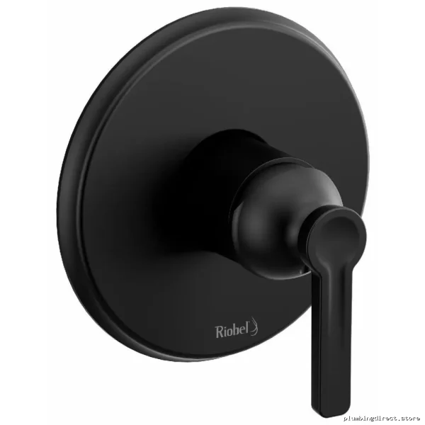 RioBel Black Pressure Balance Shower Valve Trim - Momenti Series TMMRD51JBK