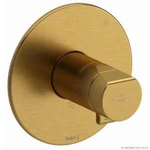 RIOBEL Brushed Gold 5-Function Thermostatic Valve Trim TPB45BG