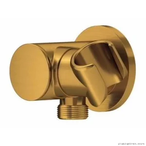 RIOBEL 4950BG Handheld Shower with Wall Mount - Brushed Gold Modern Design for Bathtub