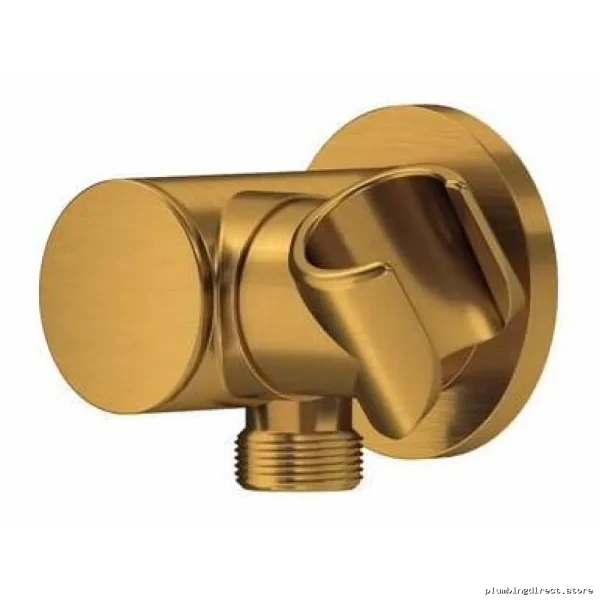 RIOBEL 4950BG Handheld Shower with Wall Mount - Brushed Gold Modern Design for Bathtub