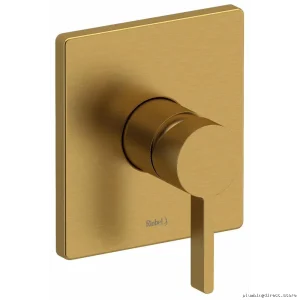RioBel Brushed Gold Shower Pressure Balance Valve Trim - TPXTQ51BG
