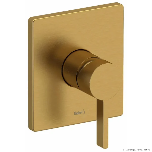 RioBel Brushed Gold Shower Pressure Balance Valve Trim - TPXTQ51BG