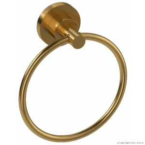 Brushed Gold Star Towel Ring - Modern Bathroom Hardware ST7BG by RIOBEL