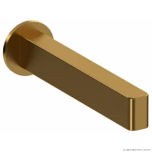 RIOBEL Paradox Brushed Gold Tub Faucet Spout with Modern Design - PXTM80BG