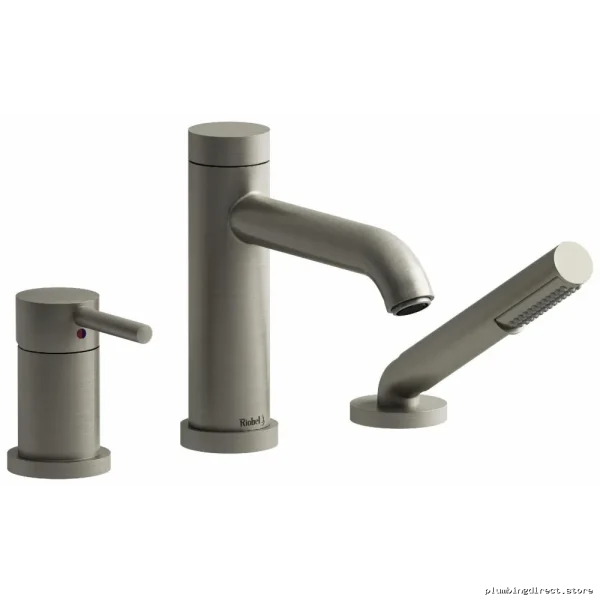 RioBel Brushed Nickel 3-Hole Deck Mount Bath Tub Filler Trim Set TCS16BN