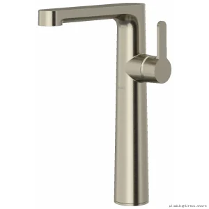 RioBel NBL01BN Brushed Nickel Bathroom Faucet 1.2 GPM Lever Handle Vessel Sink