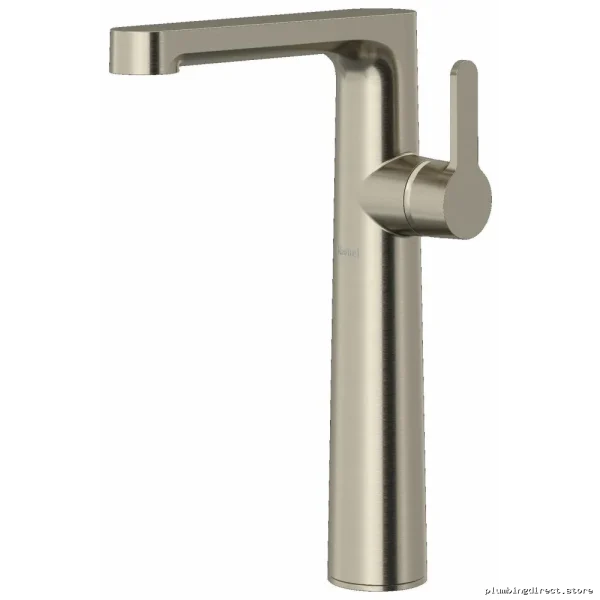 RioBel NBL01BN Brushed Nickel Bathroom Faucet 1.2 GPM Lever Handle Vessel Sink