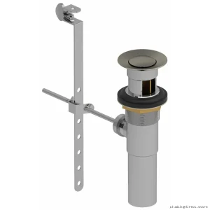 RIOBEL P-Overflow Pop-Up Drain in Brushed Nickel Finish