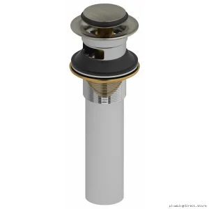 Brushed Nickel Push Button Drain with Overflow Protection | RIOBEL DB150BN
