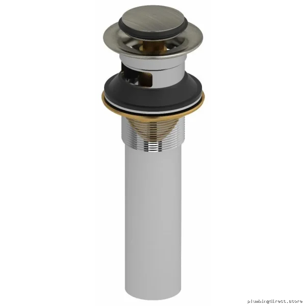 Brushed Nickel Push Button Drain with Overflow Protection | RIOBEL DB150BN
