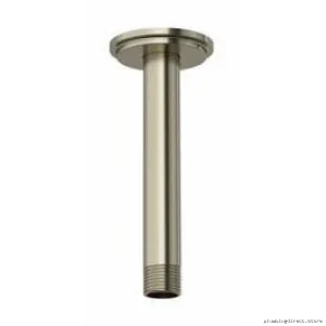 RIOBEL Ceiling Mount Shower Arm with Round Escutcheon - Brushed Nickel 568BN