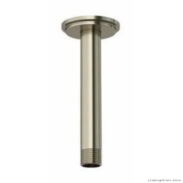 RIOBEL Ceiling Mount Shower Arm with Round Escutcheon - Brushed Nickel 568BN
