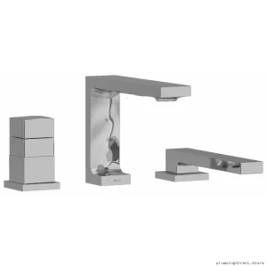 RioBel Reflet Chrome 3-Hole Deck Mount Bath Tub Faucet Filler RF19C