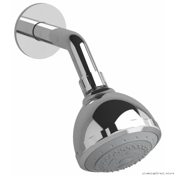 RioBel 308C-WS Chrome 3-in-1 Round Showerhead with Arm & 1.8 GPM Flow