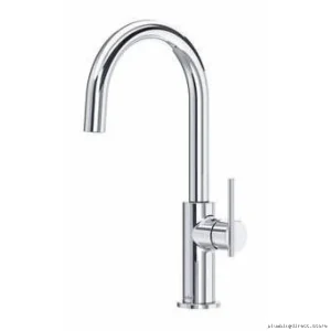 RIOBEL LT601C Chrome Bar & Food Prep Faucet with C-Shaped Spout