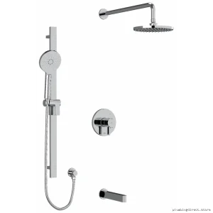 RIOBEL Chrome Ceiling-Mount Tub & Shower Faucet Trim with Shower Arm TKIT1345PXTMC-6