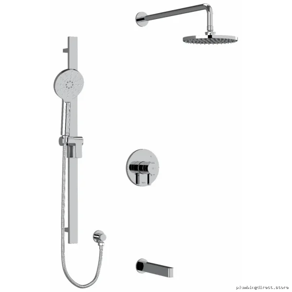 RIOBEL Chrome Ceiling-Mount Tub & Shower Faucet Trim with Shower Arm TKIT1345PXTMC-6