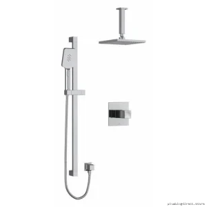Chrome Ceiling Shower Arm & Faucet Trim Kit by RIOBEL TKIT323RFC-6