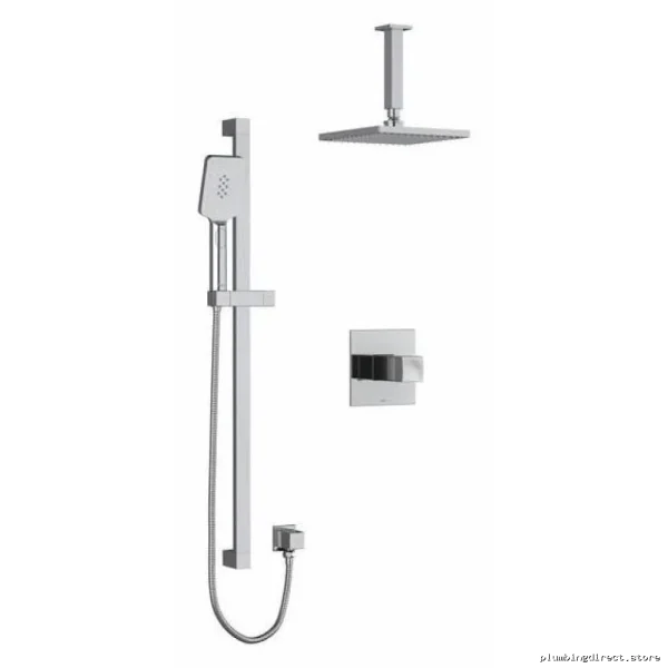 Chrome Ceiling Shower Arm & Faucet Trim Kit by RIOBEL TKIT323RFC-6