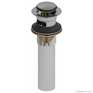RIOBEL DB150C Chrome Push-Down Drain with Overflow System