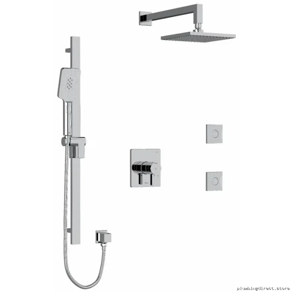 Riobel Chrome Rainfall Shower with Temperature Control
