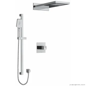 RioBel Chrome Reflet Thermostatic Shower System - Precise Temp Control KIT2745RFC